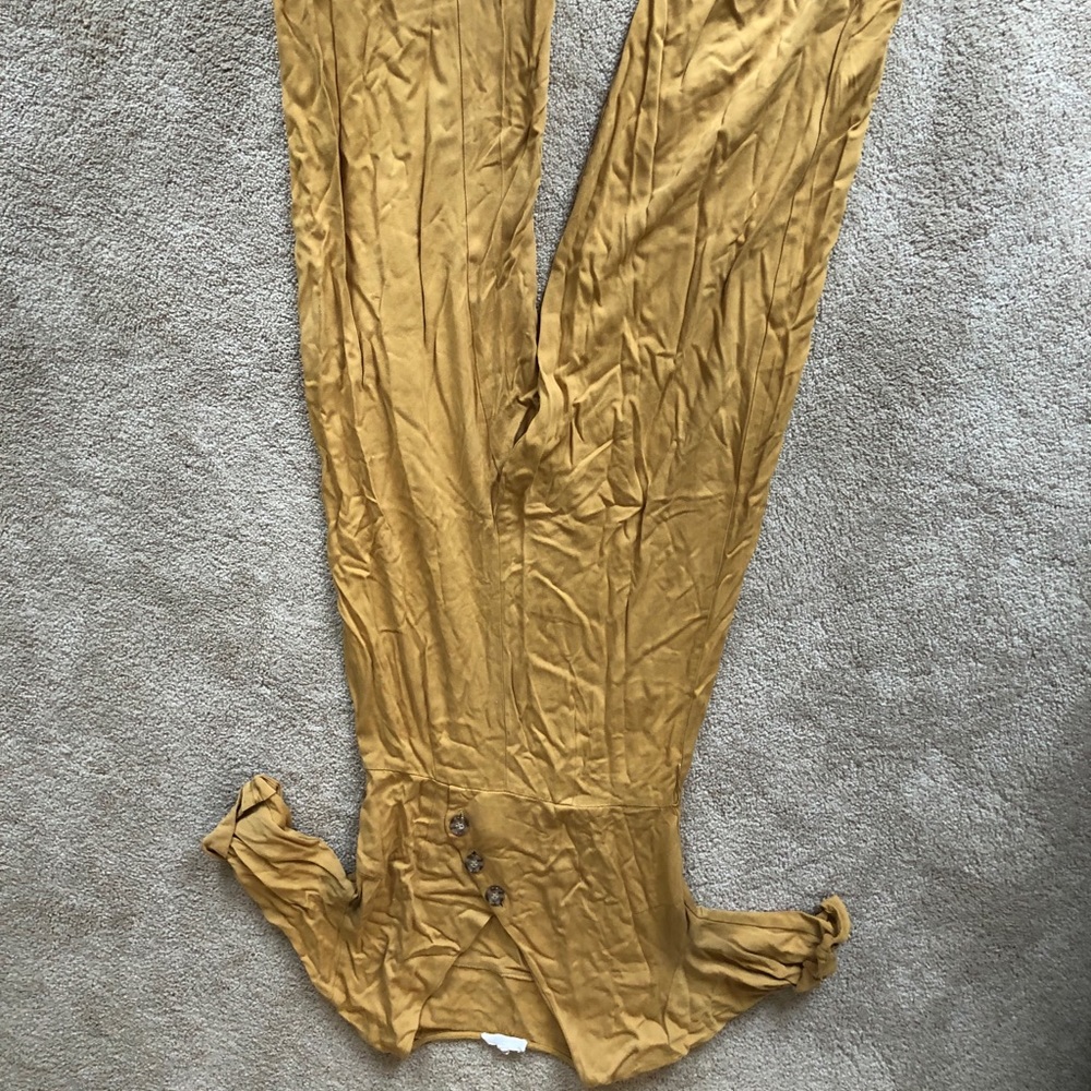 3/4 Sleeve Button Jumpsuit